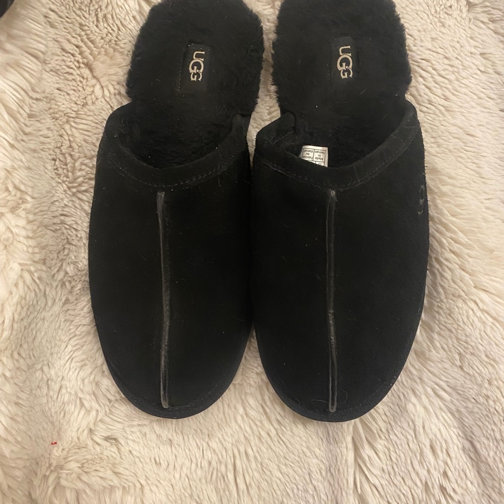UGG Black Suede Slippers